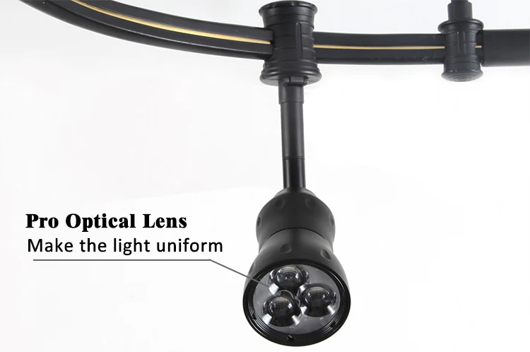 Decorative flexible monorail track light with Cree LED 8369 6W 