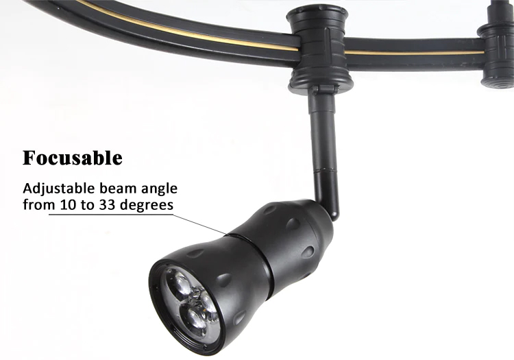 Decorative flexible monorail track light with Cree LED 8369 6W 